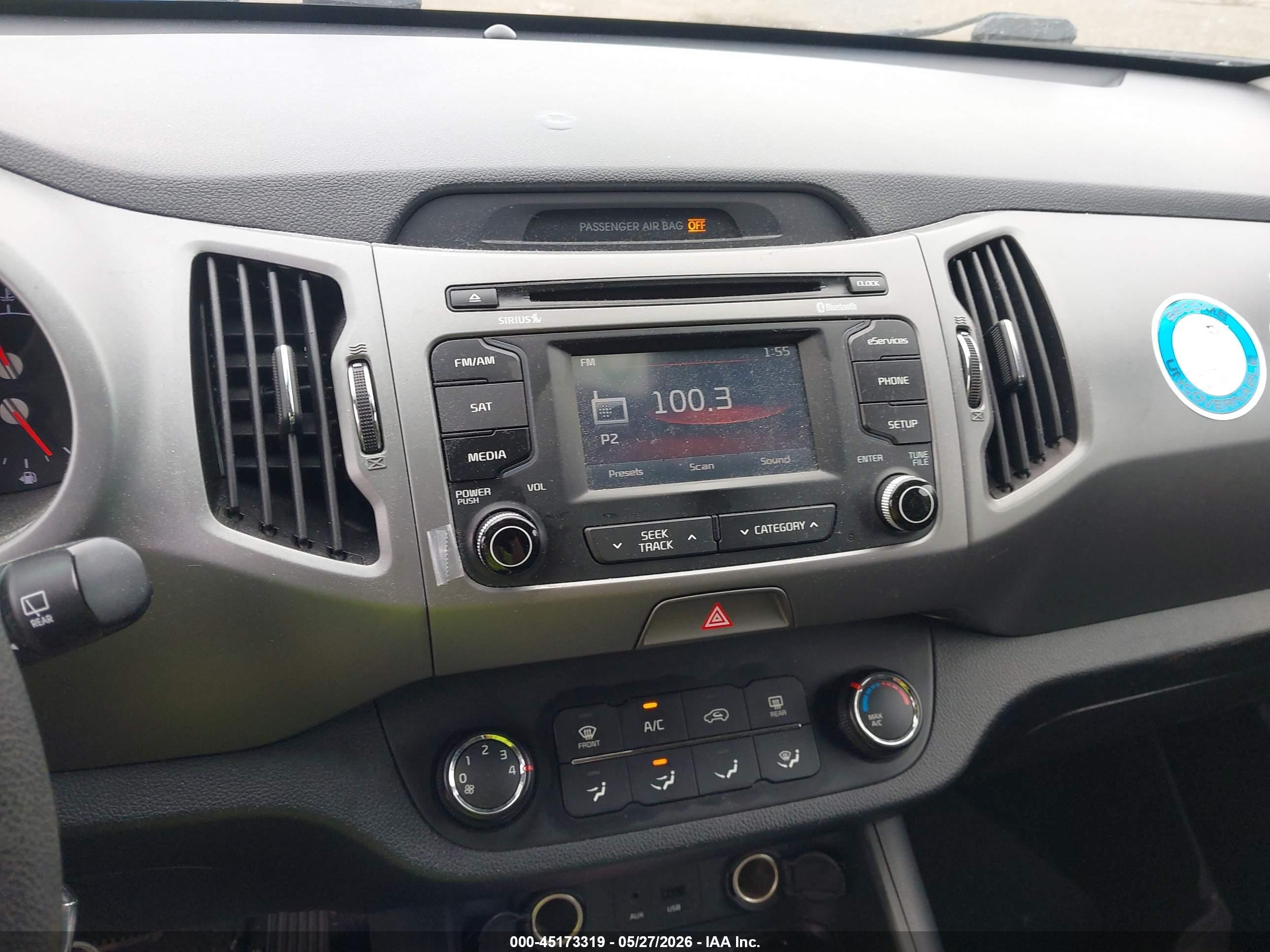 2015 Kia Sportage Lx Серый vin: KNDPBCAC4F7693299
