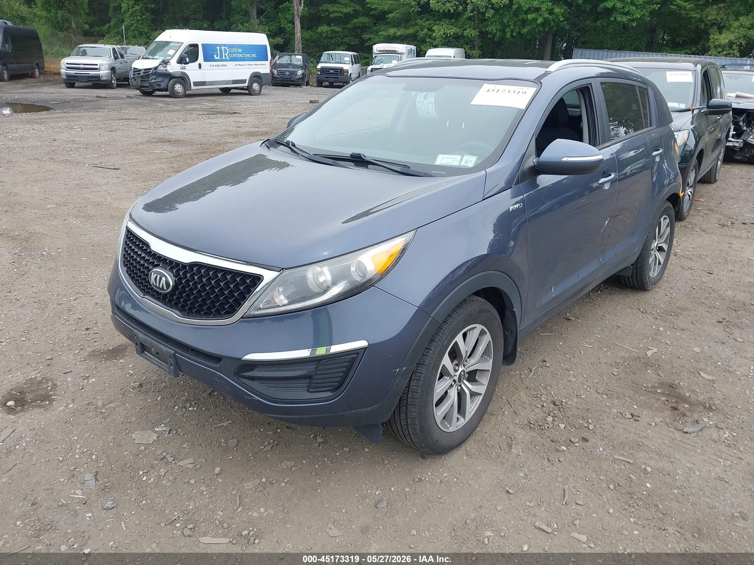 2015 Kia Sportage Lx Серый vin: KNDPBCAC4F7693299