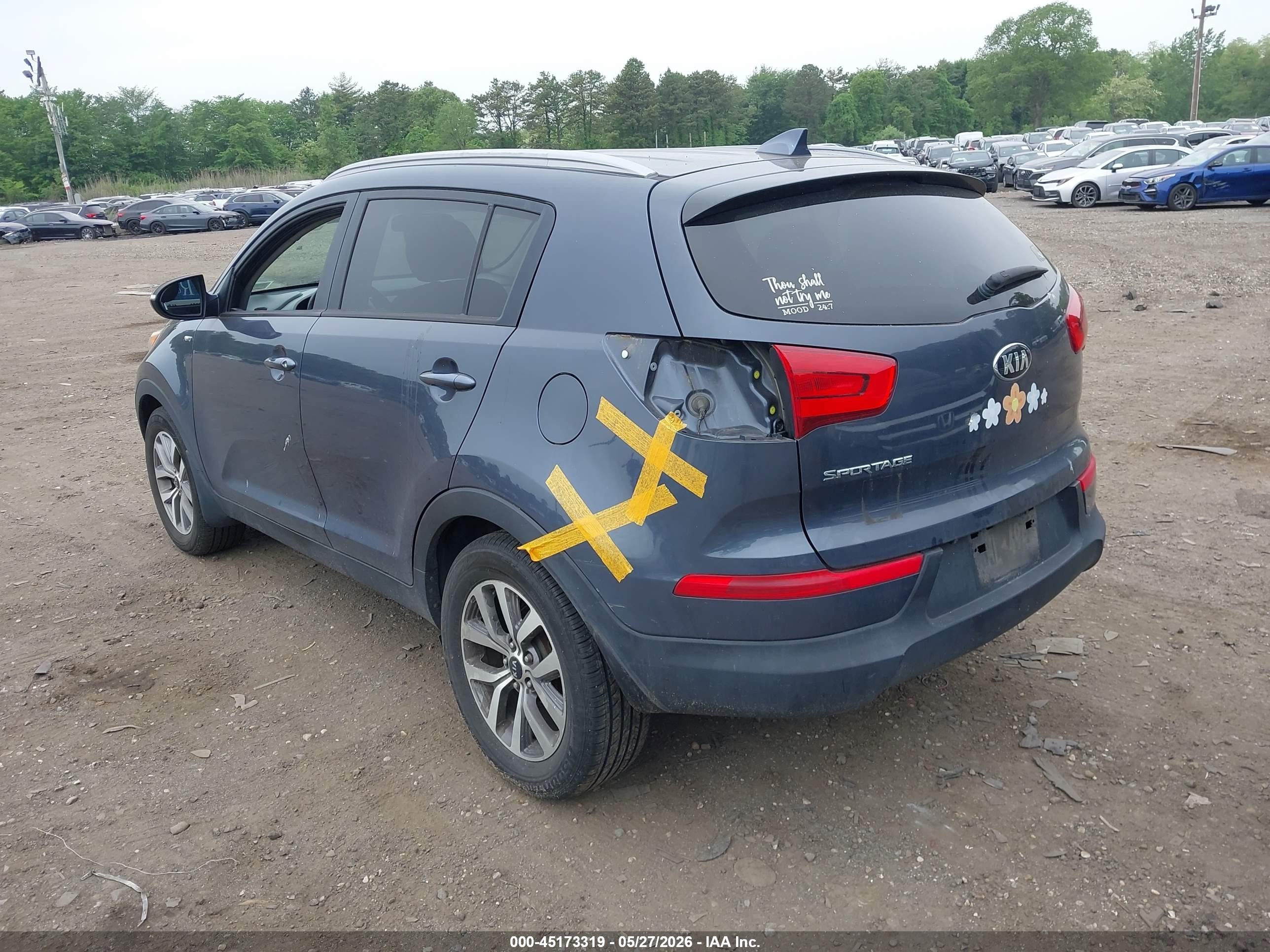 2015 Kia Sportage Lx Серый vin: KNDPBCAC4F7693299
