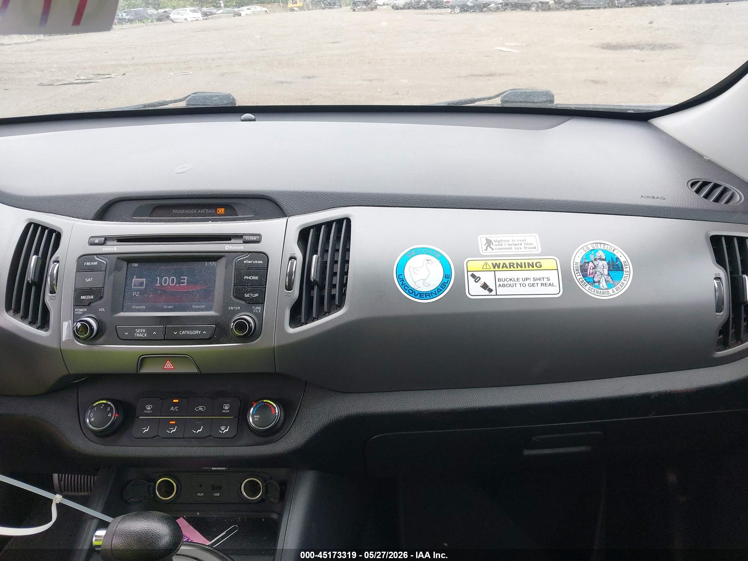 2015 Kia Sportage Lx Серый vin: KNDPBCAC4F7693299