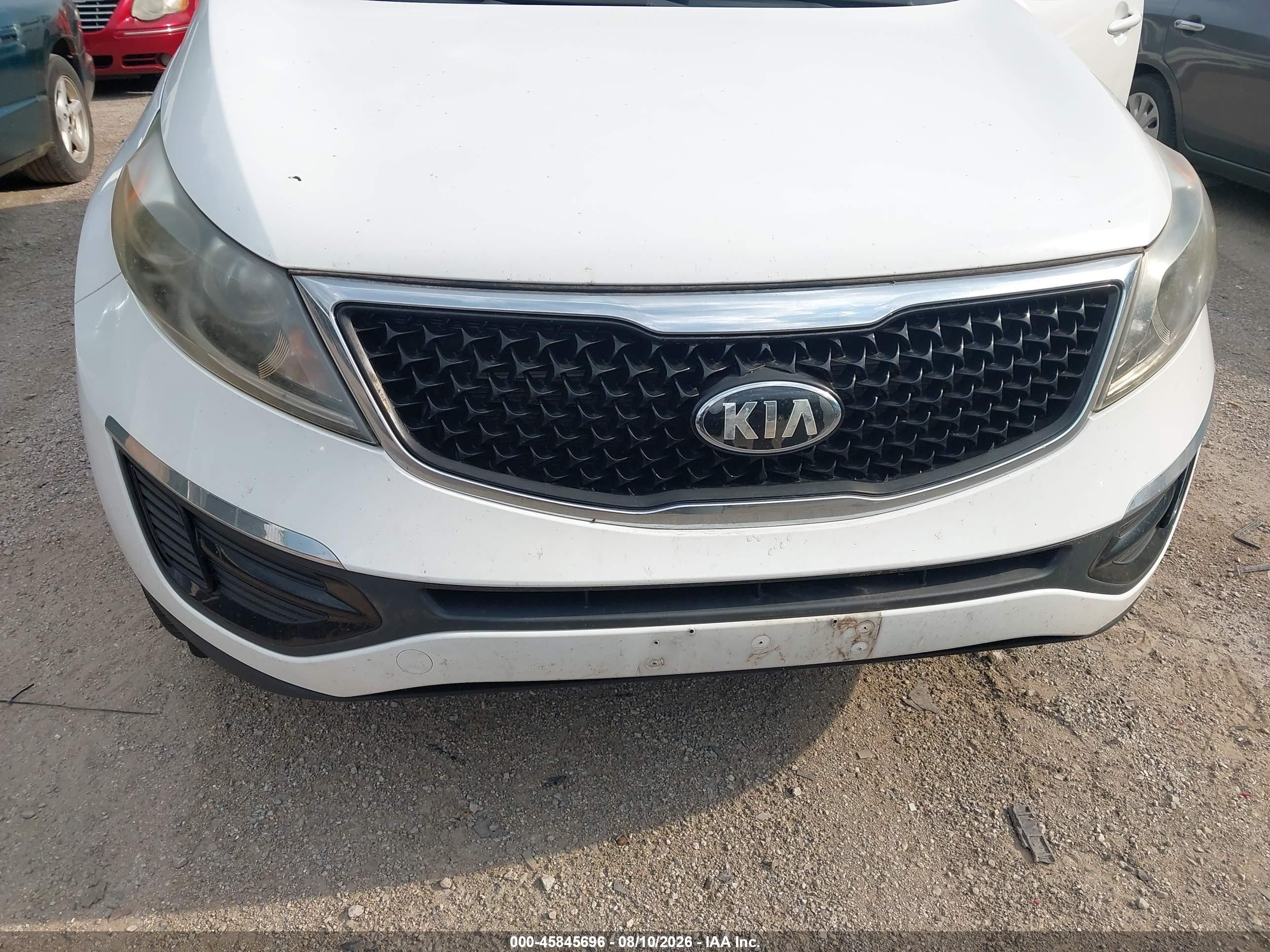 2015 Kia Sportage Lx White vin: KNDPBCAC4F7786694