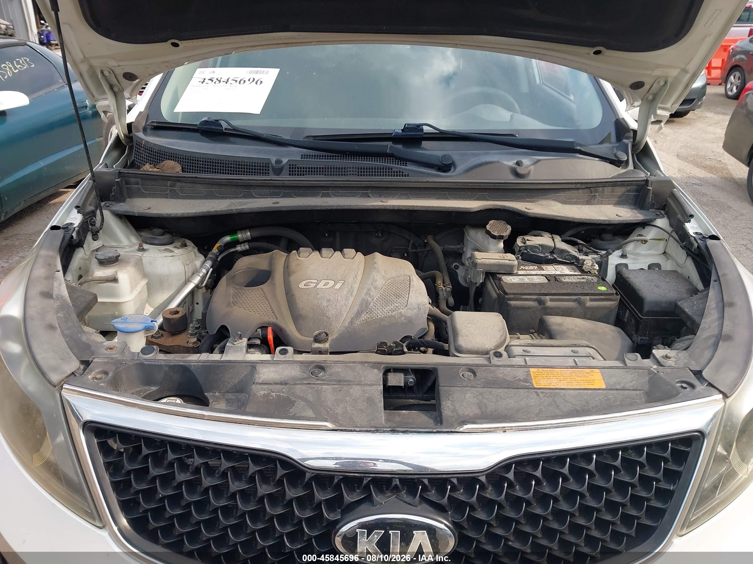 2015 Kia Sportage Lx White vin: KNDPBCAC4F7786694