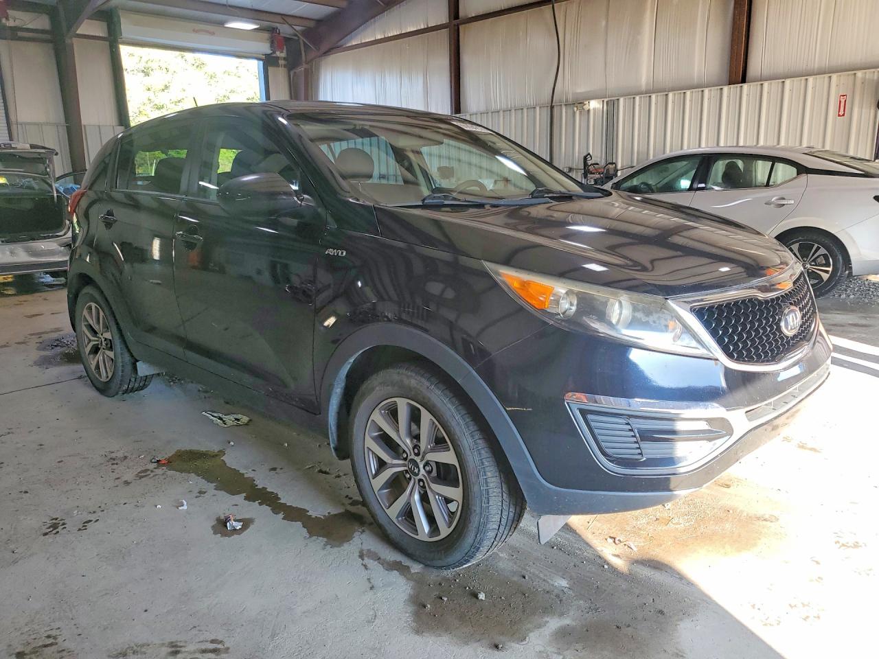 2015 Kia Sportage Lx Black vin: KNDPBCAC4F7791622