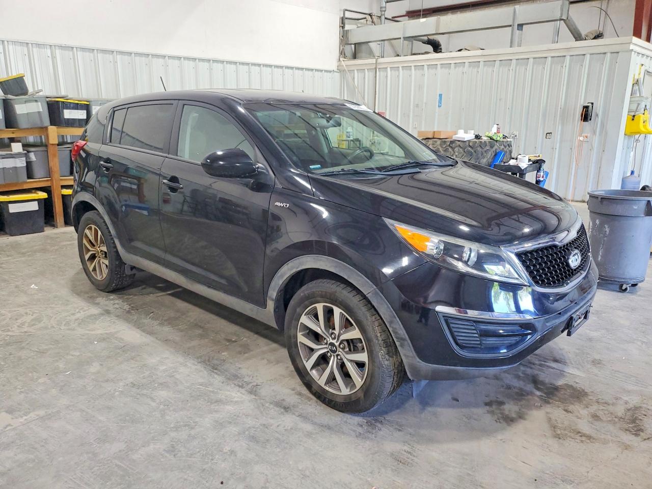 2014 Kia Sportage Lx Black vin: KNDPBCAC5E7549209