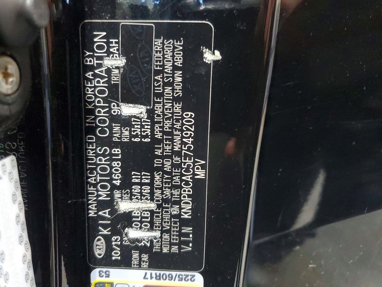 2014 Kia Sportage Lx Black vin: KNDPBCAC5E7549209