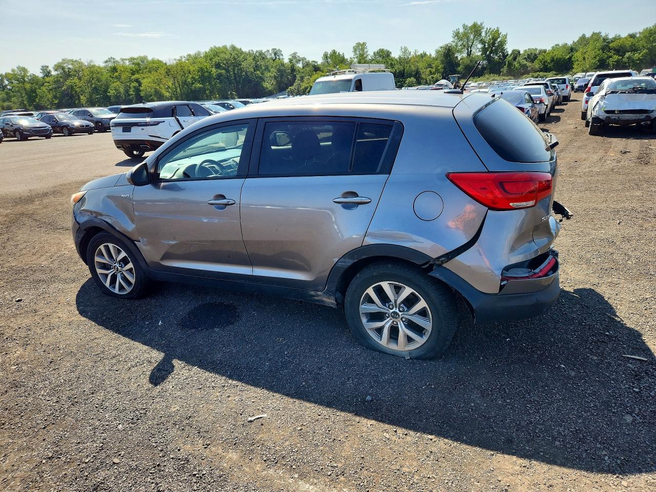 2014 Kia Sportage Lx Gray vin: KNDPBCAC5E7549601