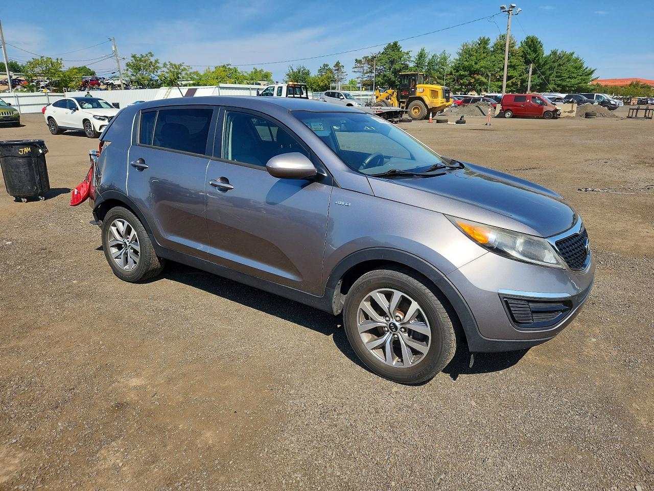 2014 Kia Sportage Lx Gray vin: KNDPBCAC5E7549601