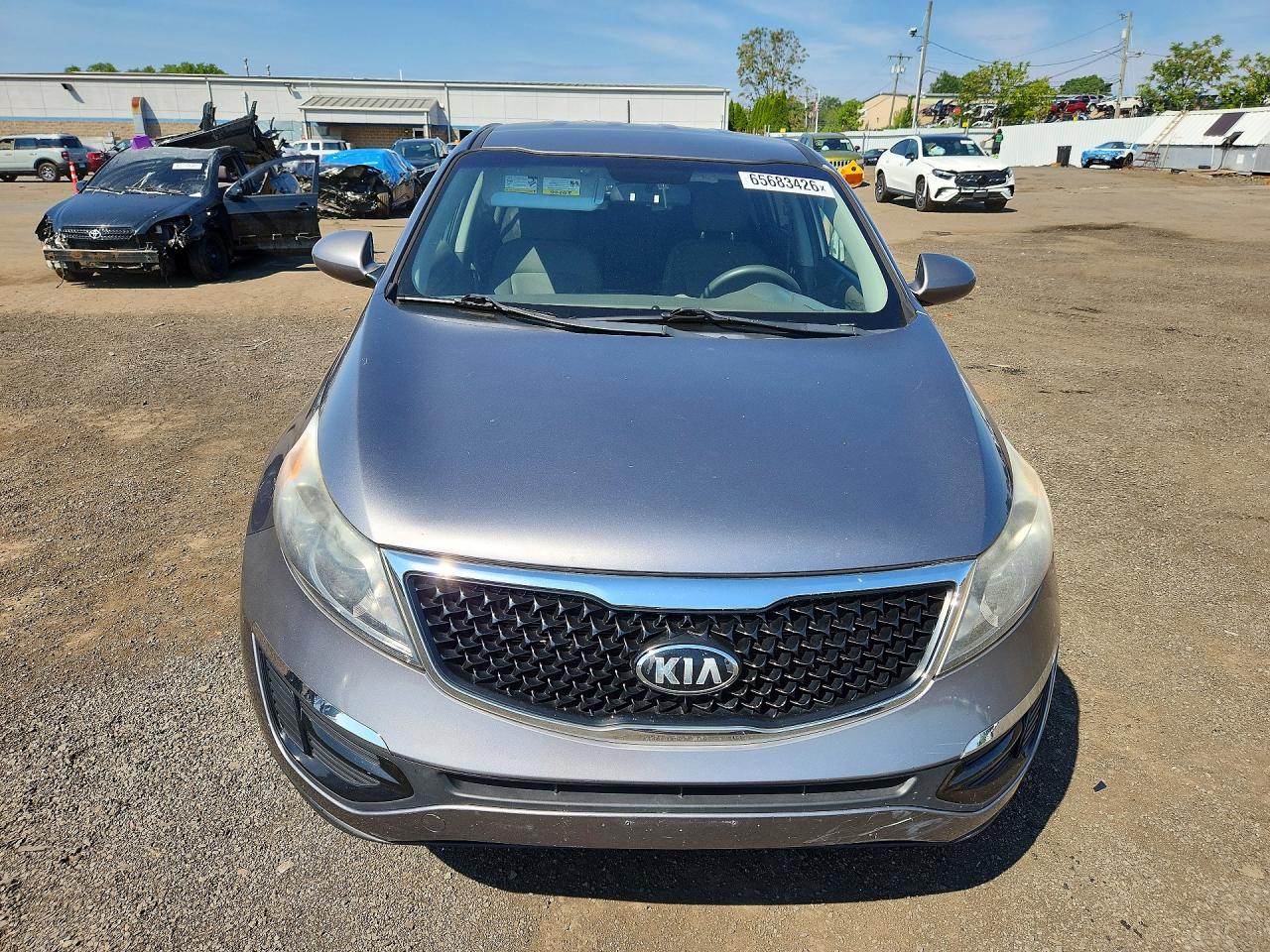 2014 Kia Sportage Lx Gray vin: KNDPBCAC5E7549601