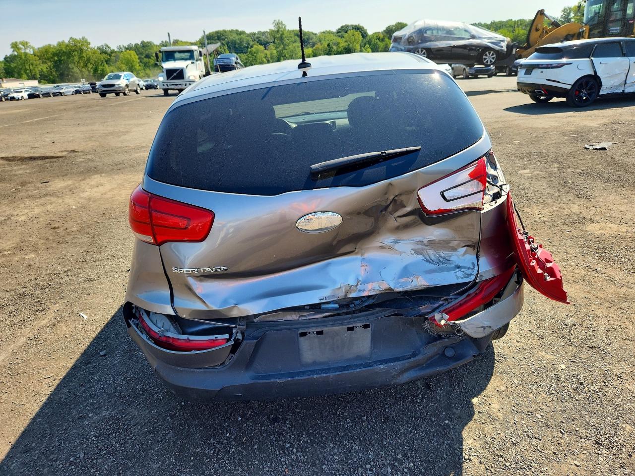 2014 Kia Sportage Lx Gray vin: KNDPBCAC5E7549601