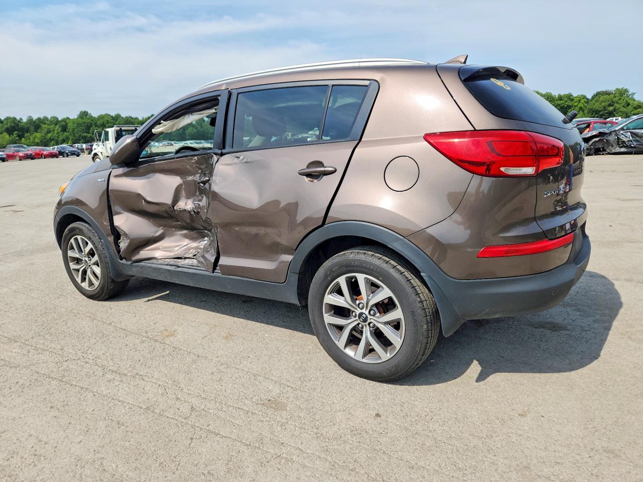 2014 Kia Sportage Lx Brown vin: KNDPBCAC5E7604239