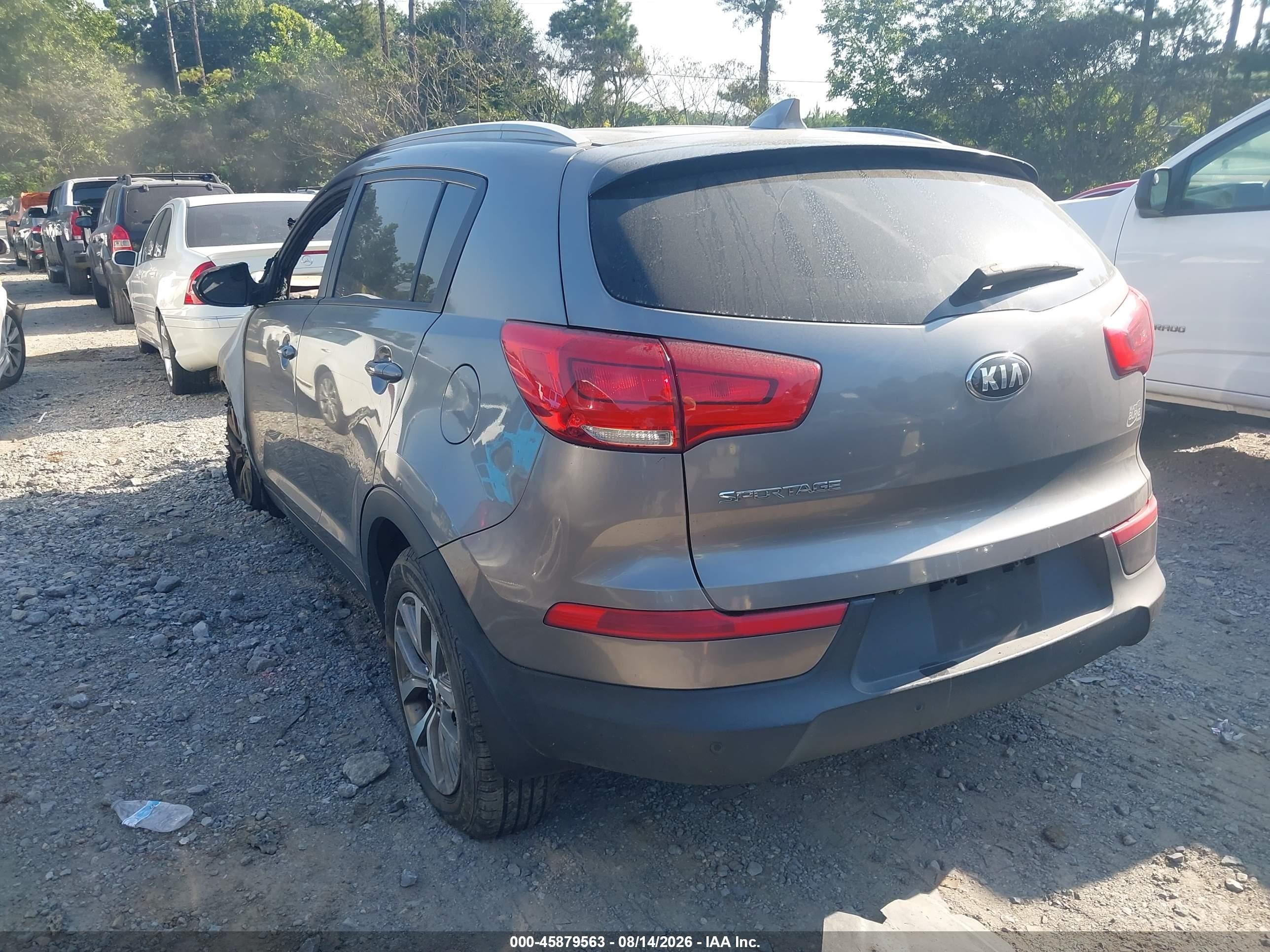 2014 Kia Sportage Lx Gray vin: KNDPBCAC5E7646488