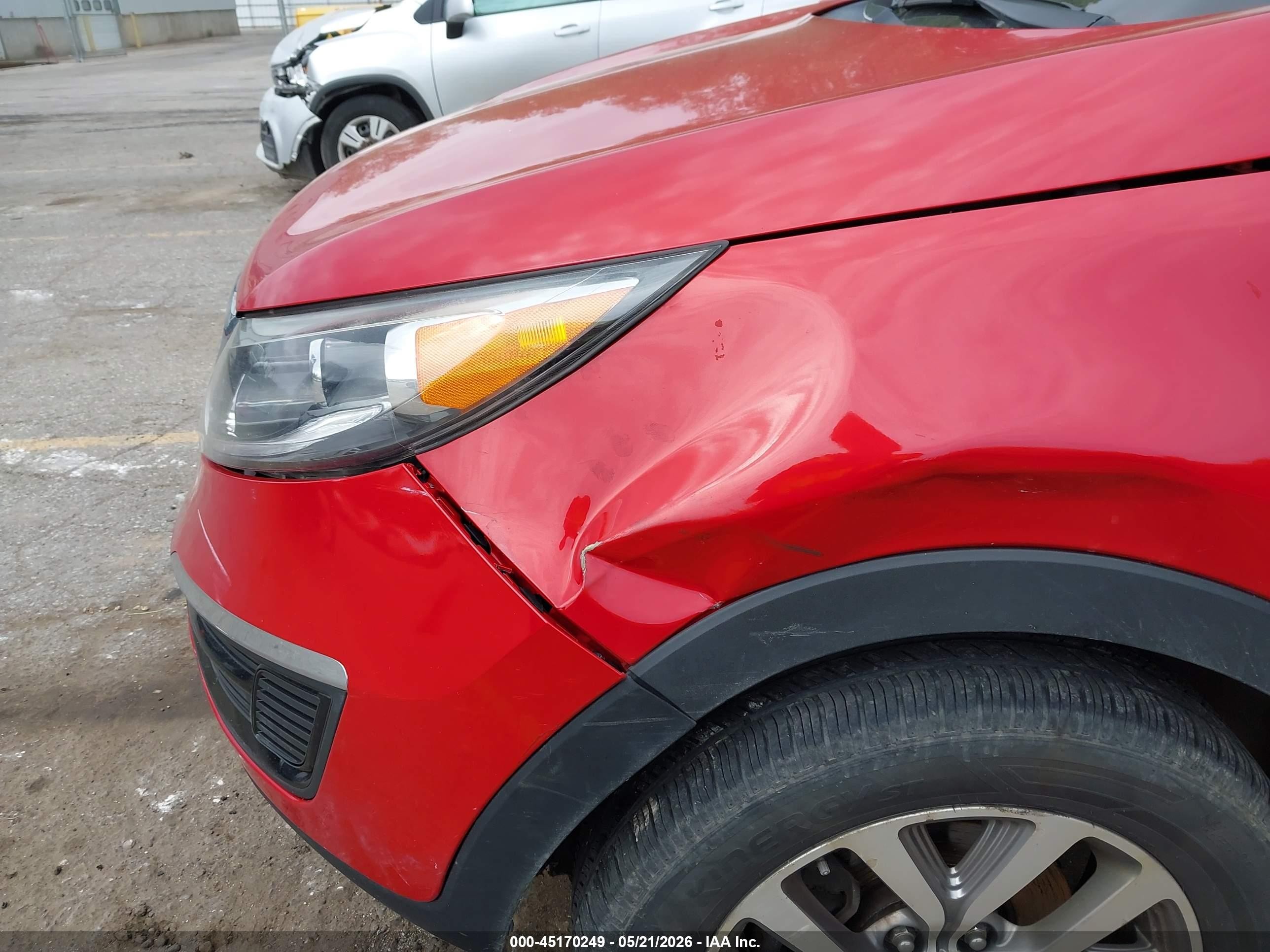 2015 Kia Sportage Lx Red vin: KNDPBCAC5F7763571