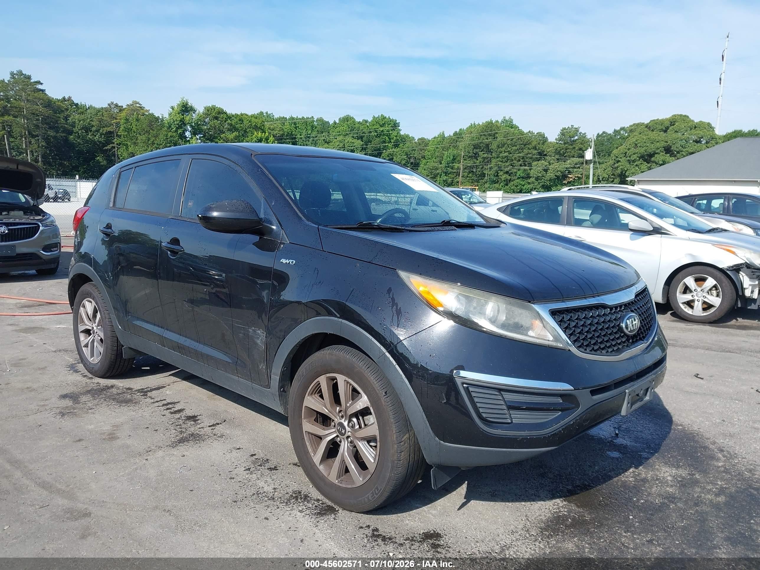 2015 Kia Sportage Lx Черный vin: KNDPBCAC5F7772108