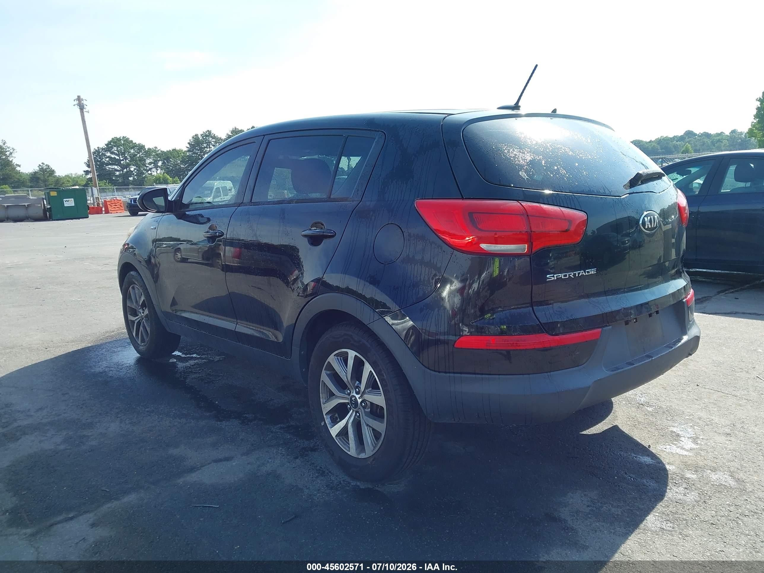 2015 Kia Sportage Lx Черный vin: KNDPBCAC5F7772108