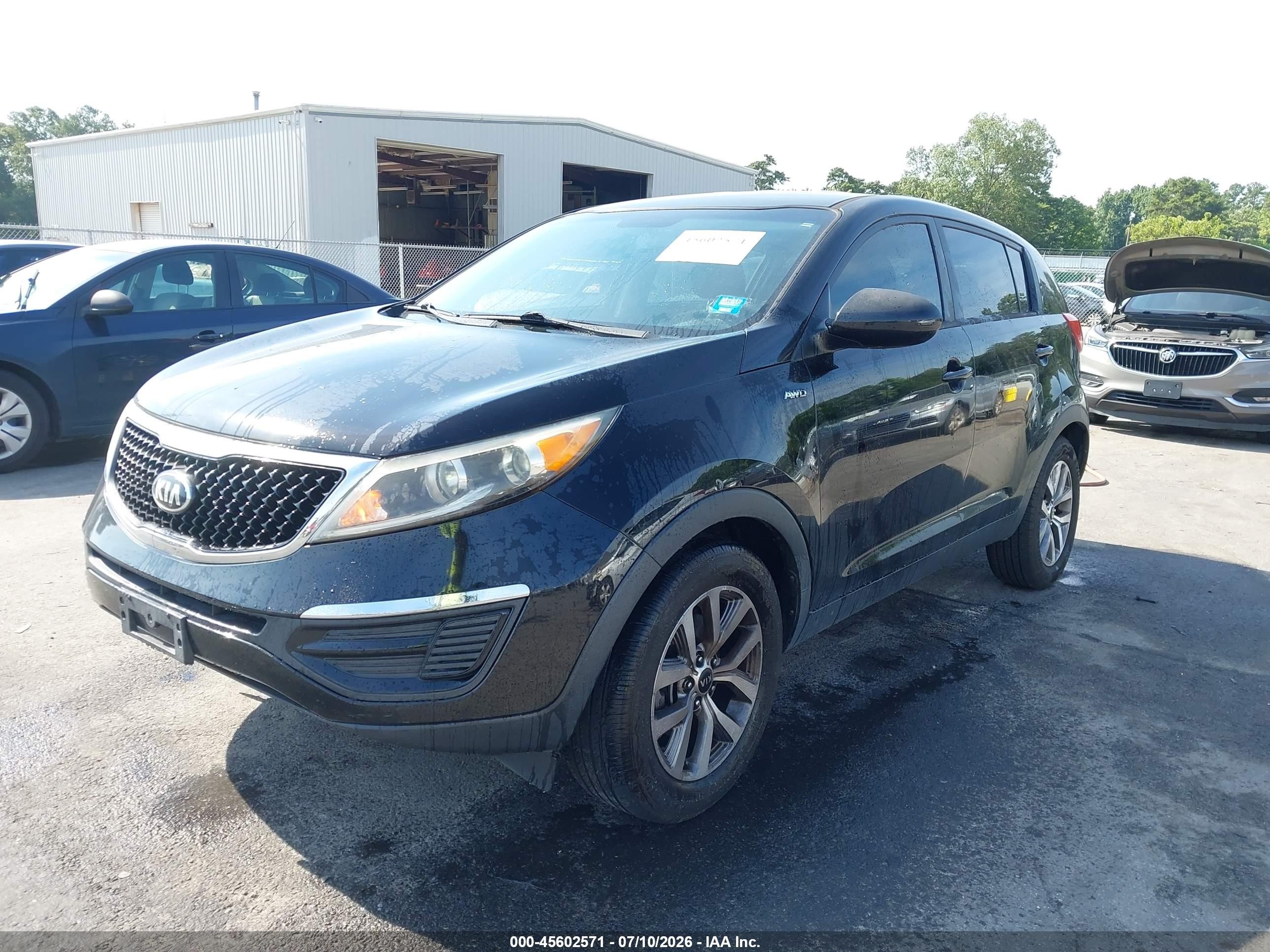 2015 Kia Sportage Lx Черный vin: KNDPBCAC5F7772108