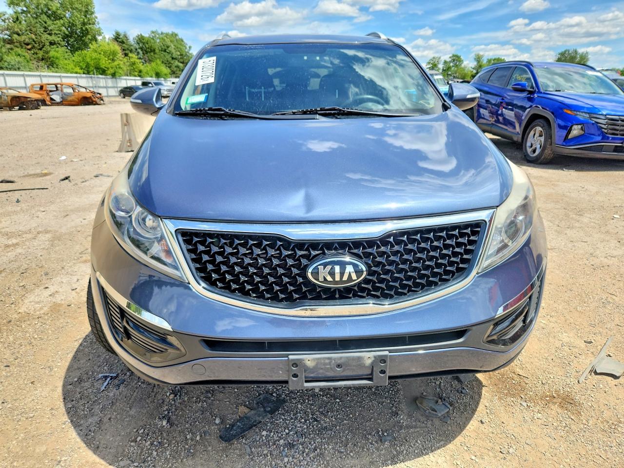 2015 Kia Sportage Lx Blue vin: KNDPBCAC5F7786137