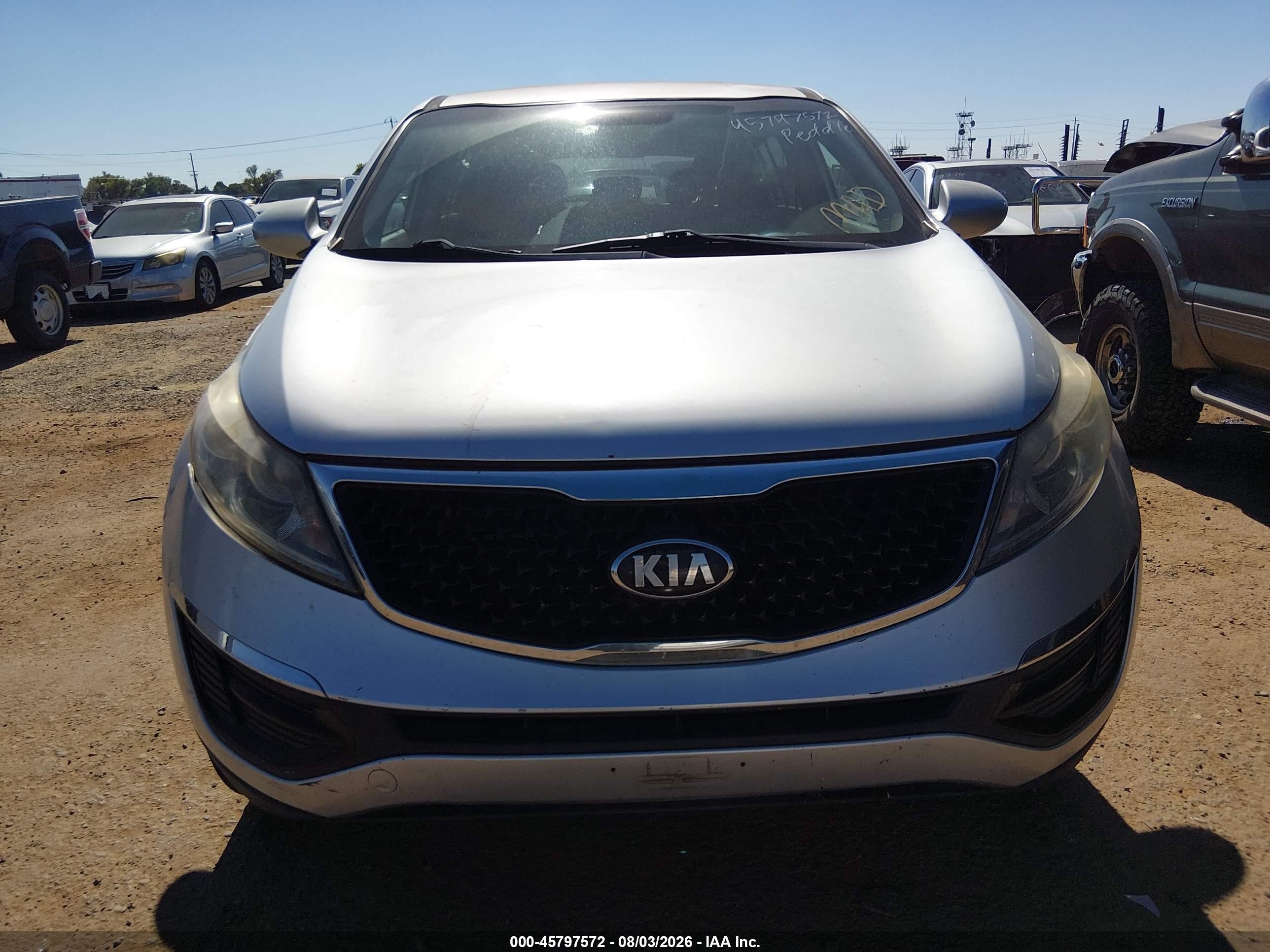 2014 Kia Sportage Lx Gray vin: KNDPBCAC6E7549168