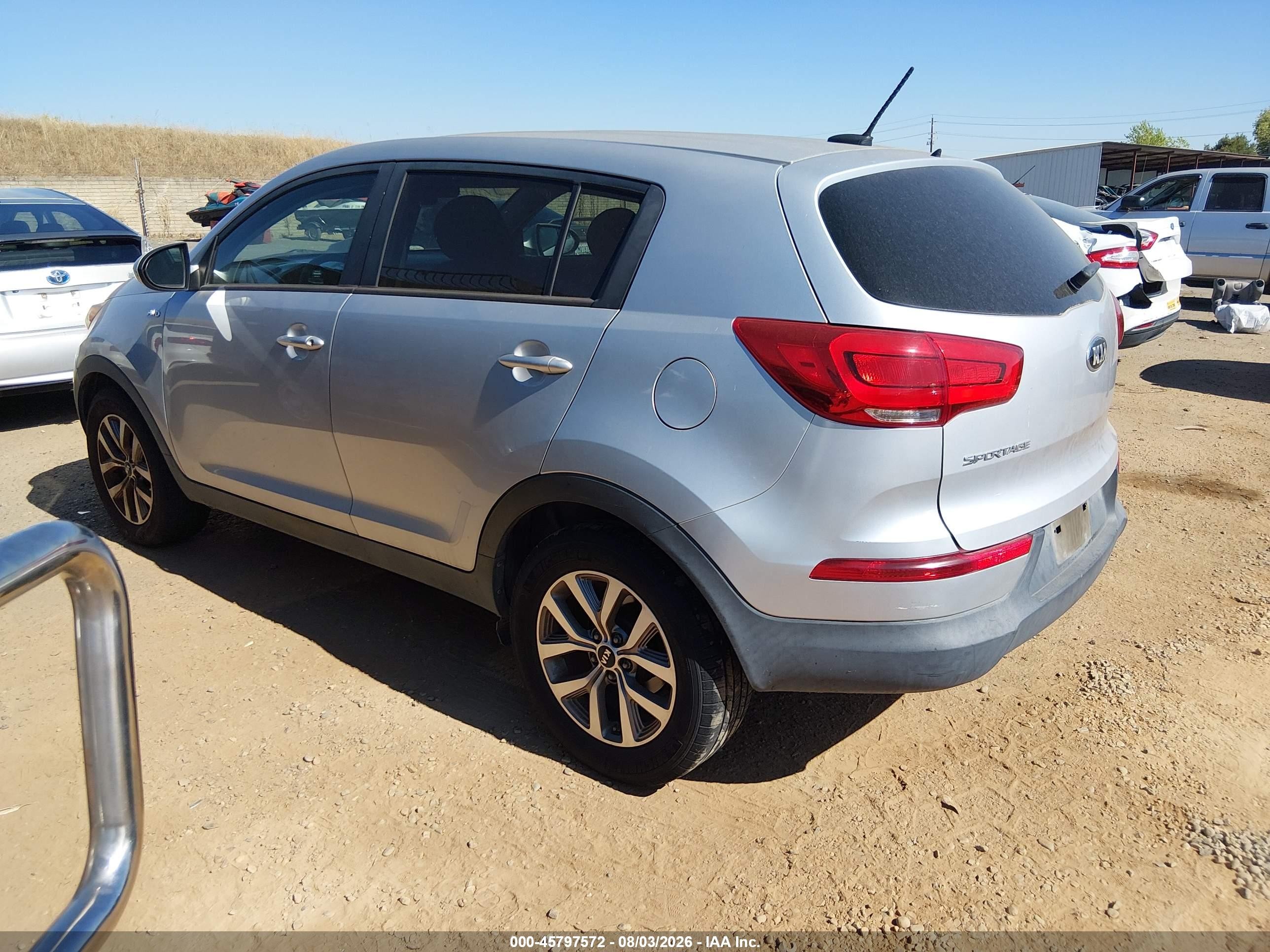 2014 Kia Sportage Lx Gray vin: KNDPBCAC6E7549168