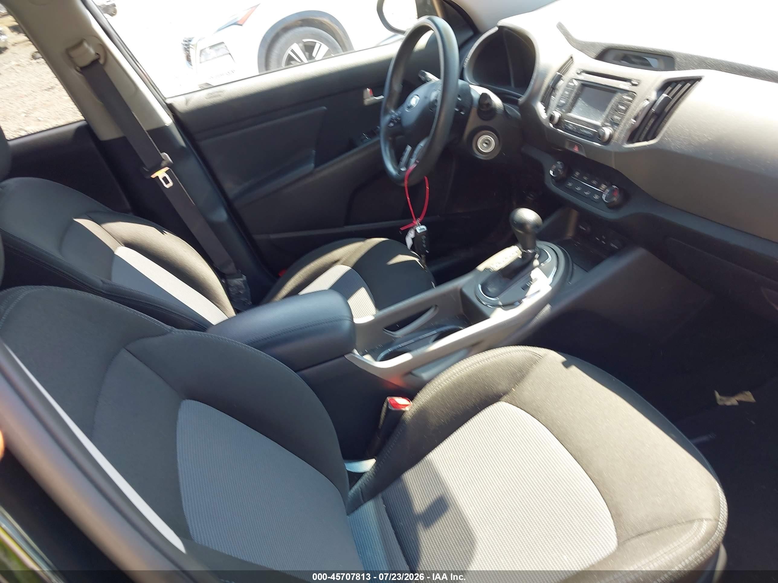 2014 Kia Sportage Lx Black vin: KNDPBCAC6E7584244