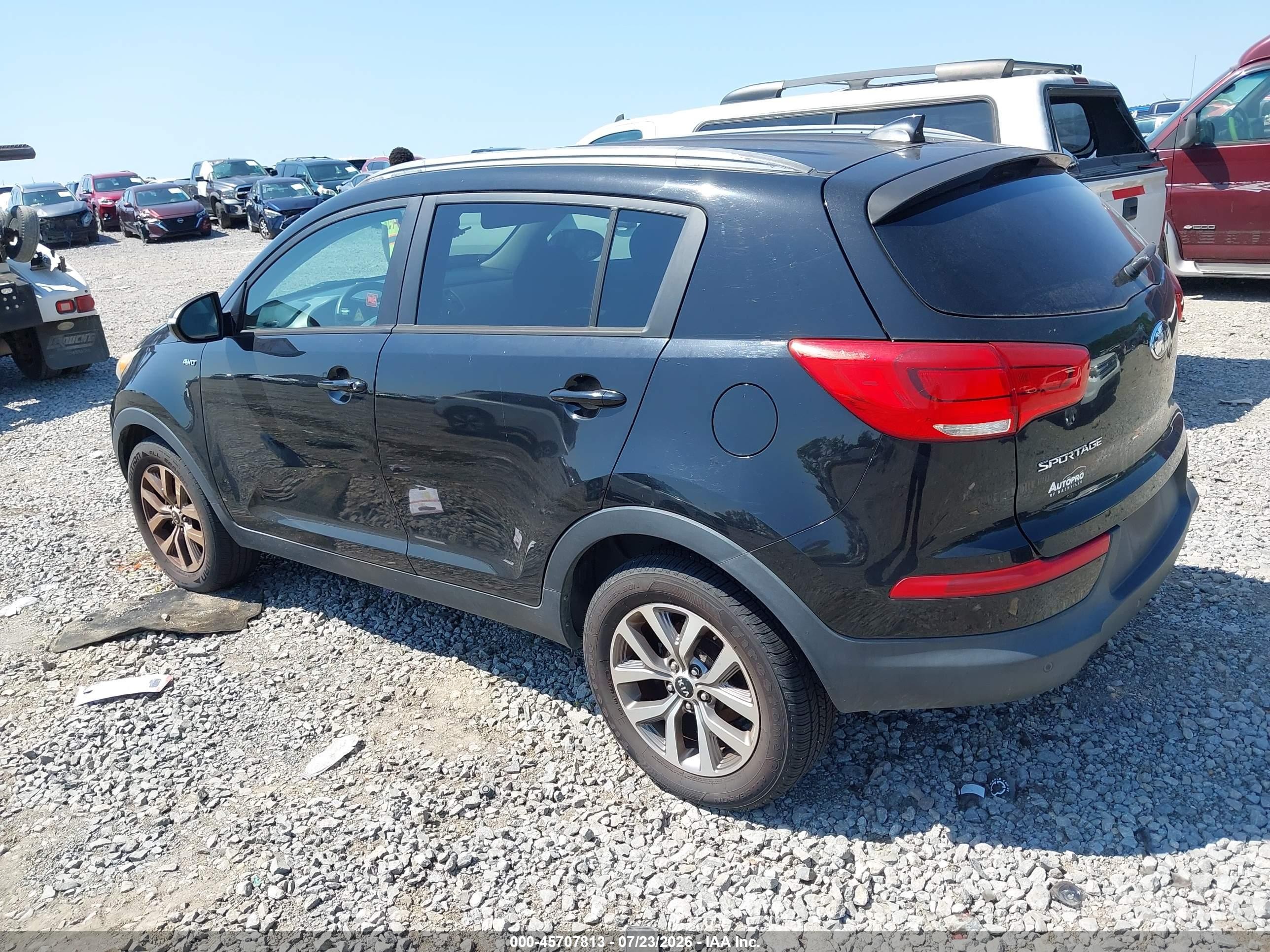 2014 Kia Sportage Lx Black vin: KNDPBCAC6E7584244