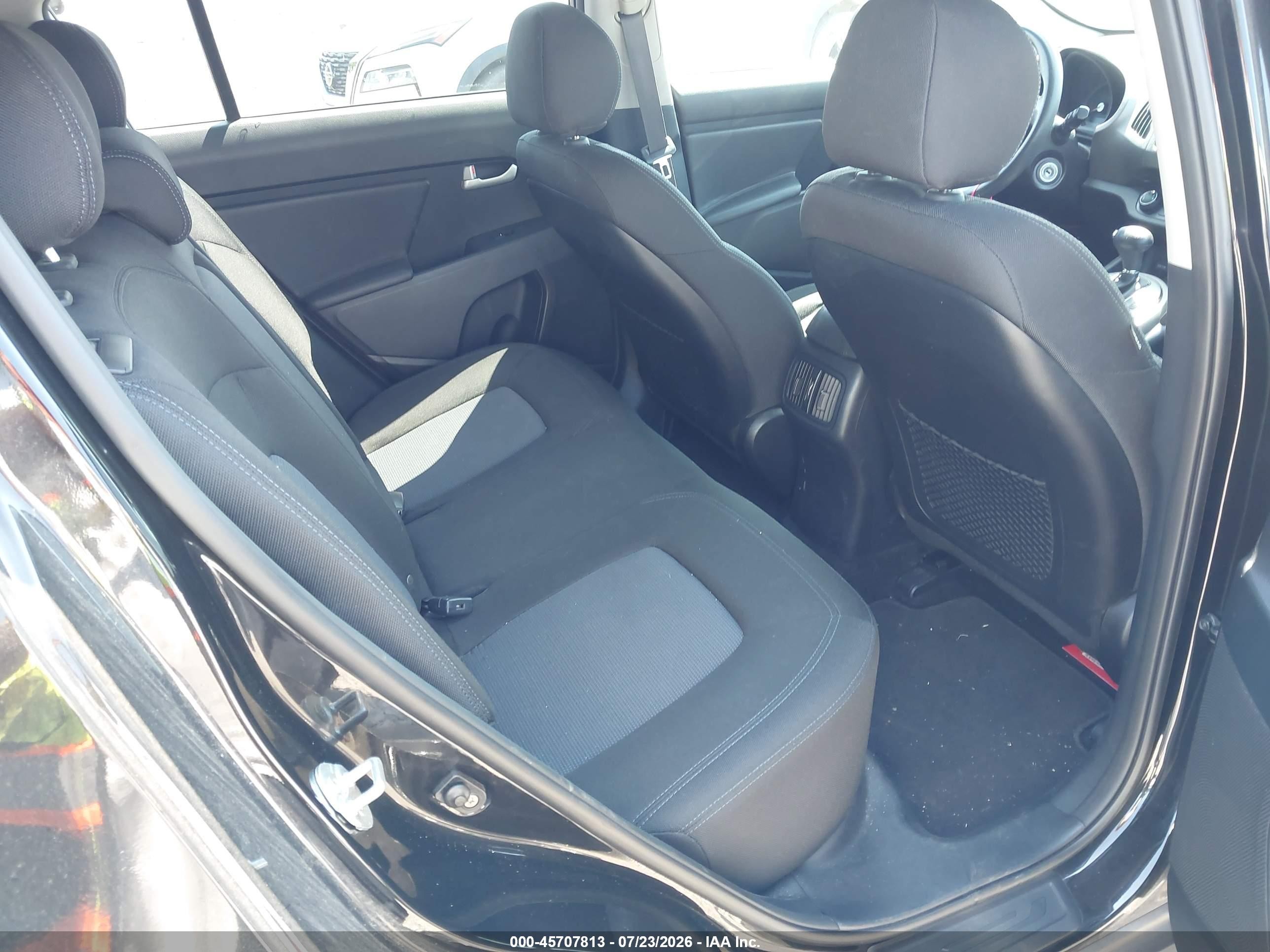 2014 Kia Sportage Lx Black vin: KNDPBCAC6E7584244