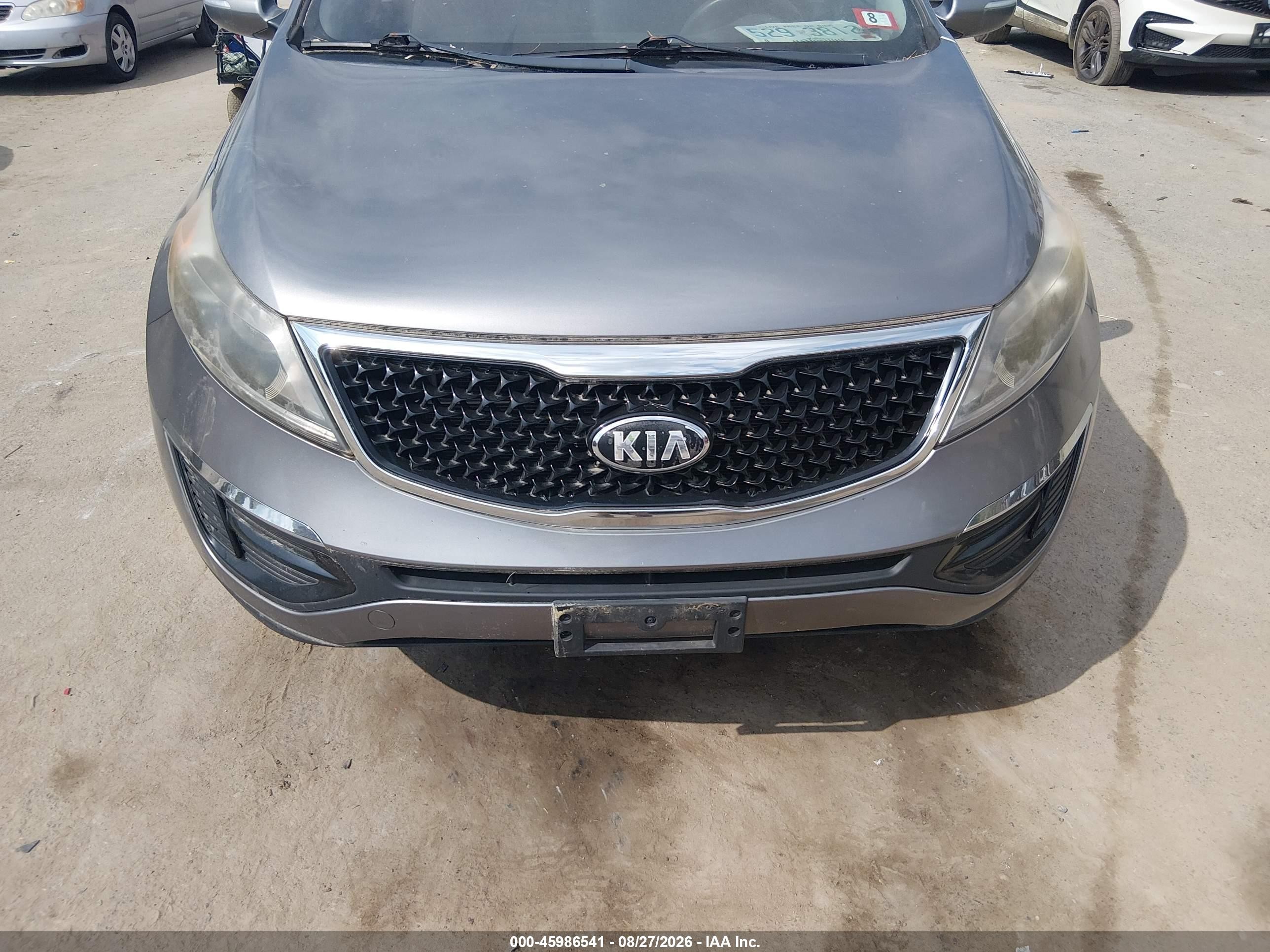 2014 Kia Sportage Lx Gray vin: KNDPBCAC6E7631739