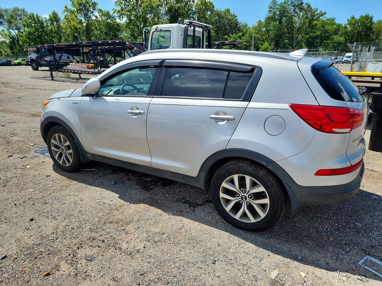 2014 Kia Sportage Lx Silver vin: KNDPBCAC6E7632535