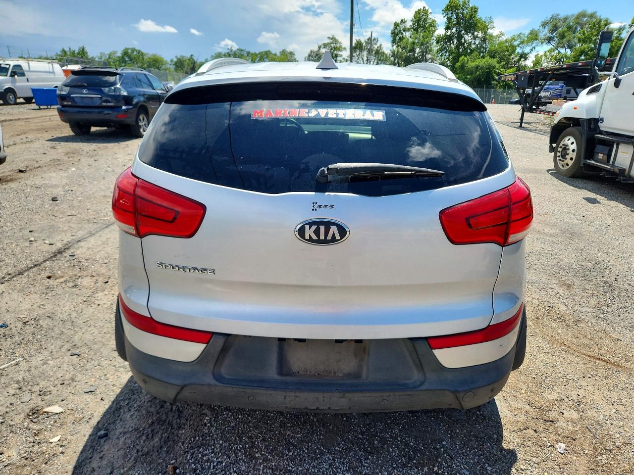 2014 Kia Sportage Lx Silver vin: KNDPBCAC6E7632535