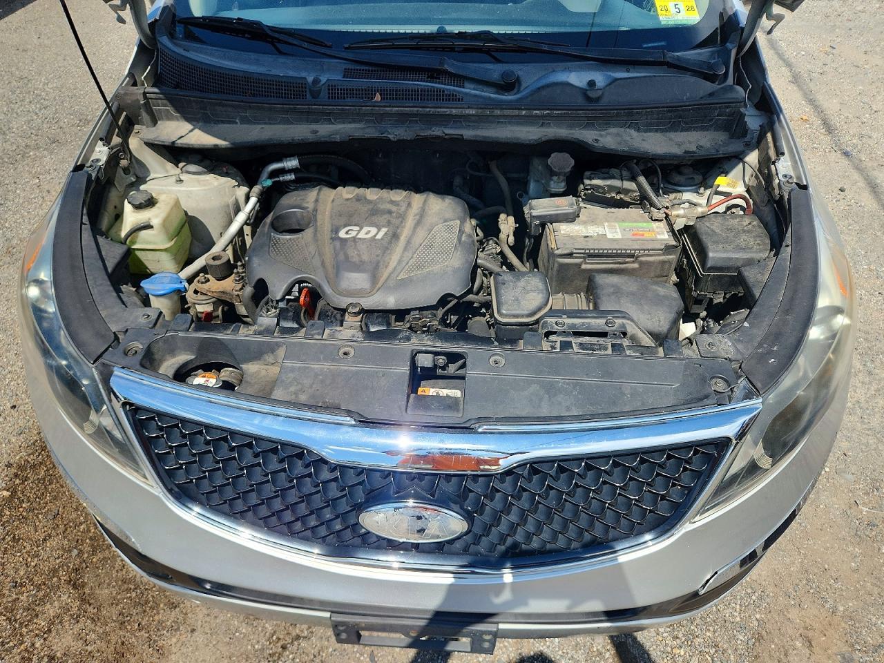 2014 Kia Sportage Lx Silver vin: KNDPBCAC6E7632535