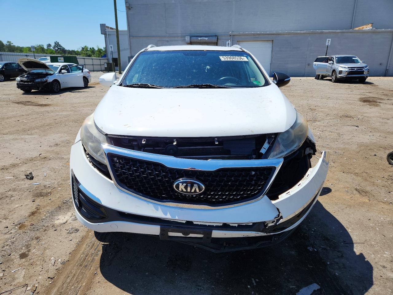 2014 Kia Sportage Lx White vin: KNDPBCAC6E7662909