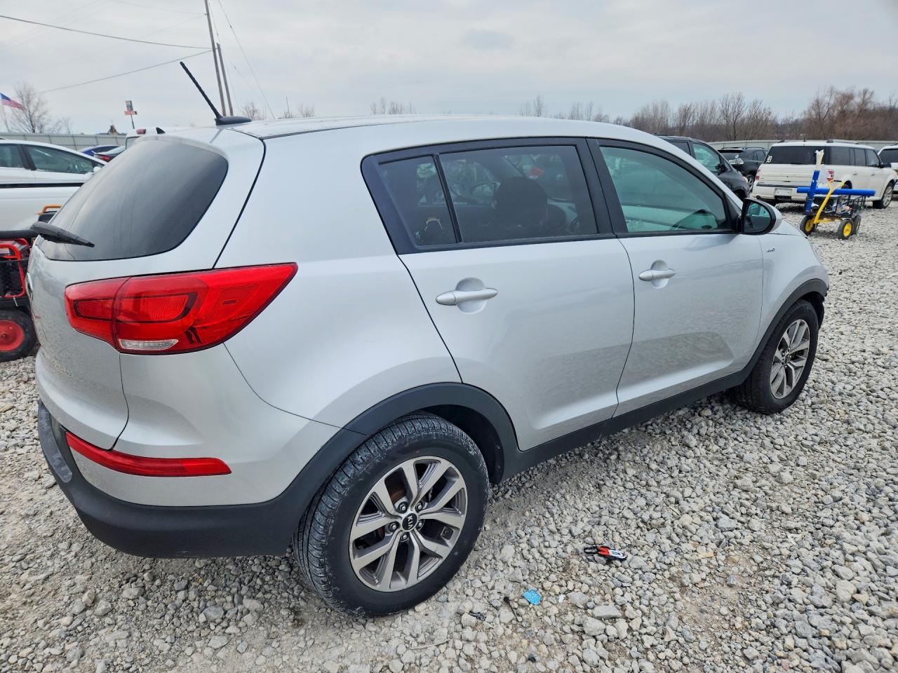 2015 Kia Sportage Lx Silver vin: KNDPBCAC6F7756130