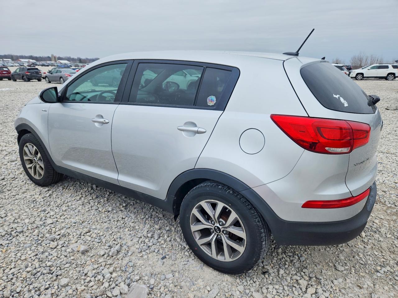 2015 Kia Sportage Lx Silver vin: KNDPBCAC6F7756130