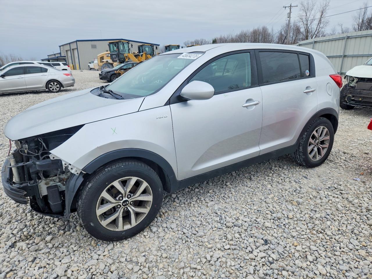 2015 Kia Sportage Lx Silver vin: KNDPBCAC6F7756130