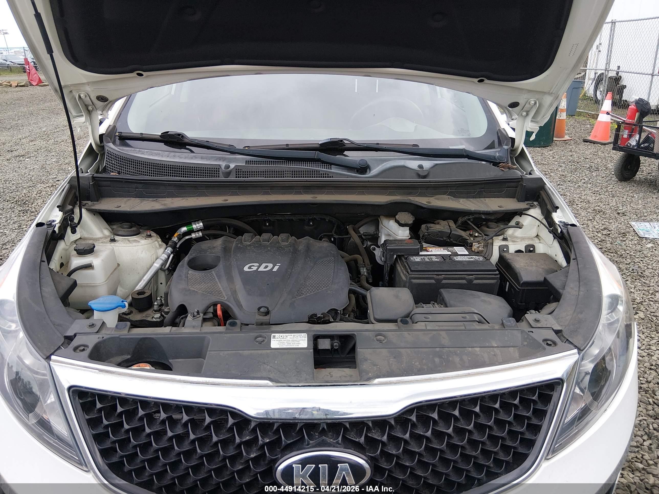 2016 Kia Sportage Lx Белый vin: KNDPBCAC6G7877791