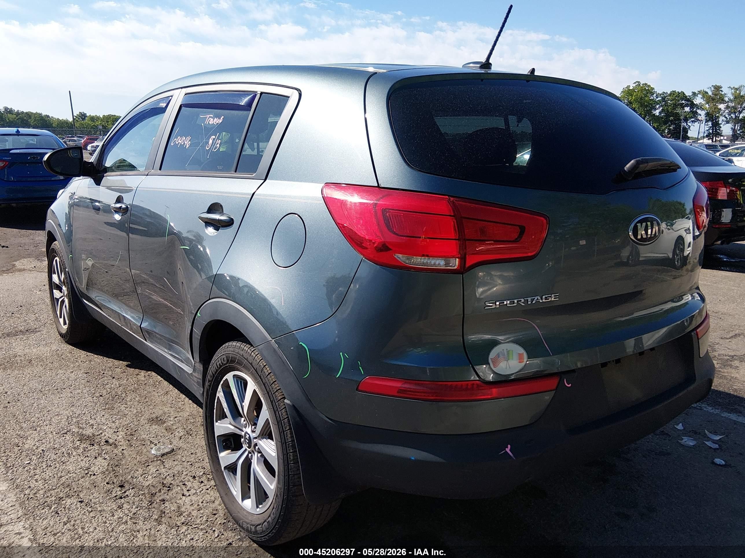 2014 Kia Sportage Lx Blue vin: KNDPBCAC7E7549499