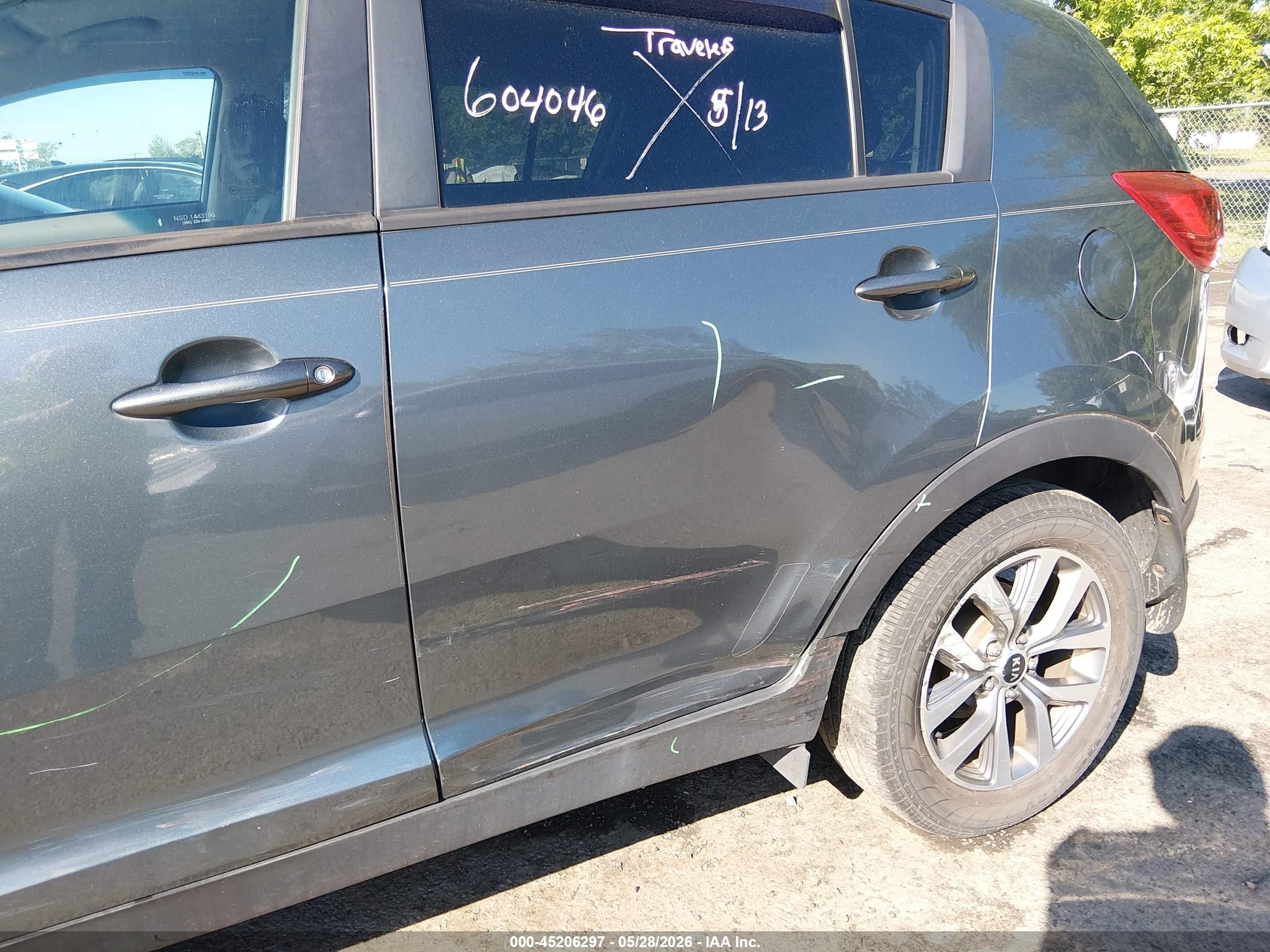2014 Kia Sportage Lx Blue vin: KNDPBCAC7E7549499