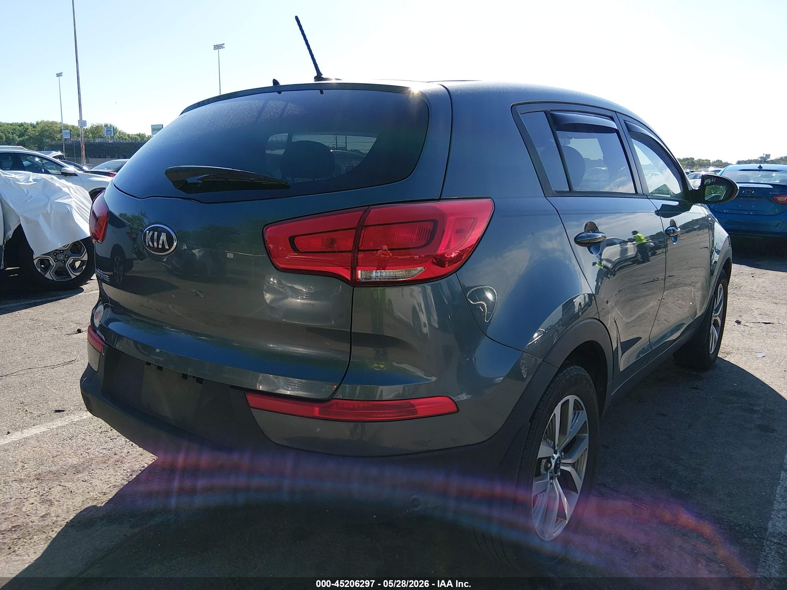 2014 Kia Sportage Lx Blue vin: KNDPBCAC7E7549499