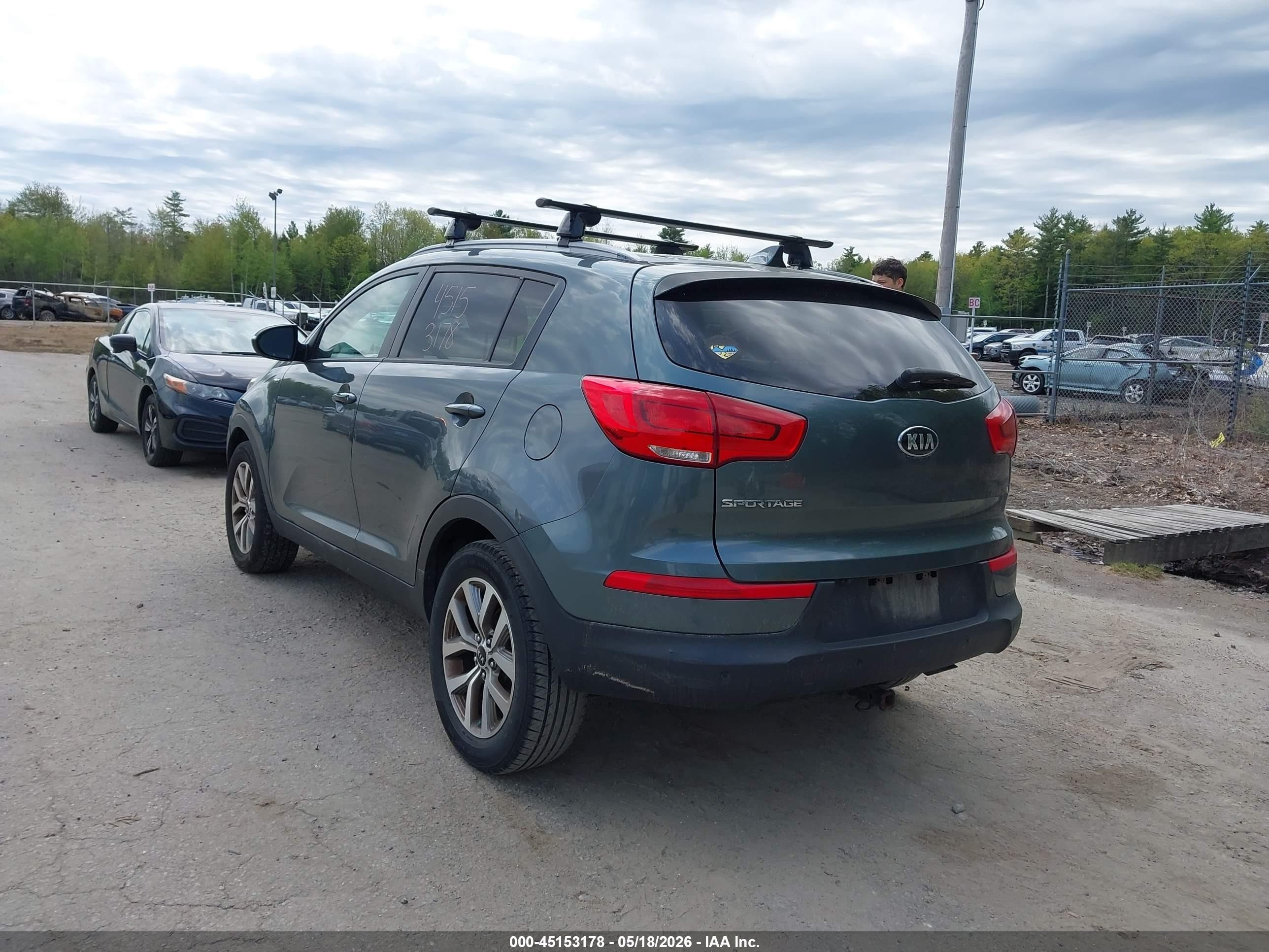 2014 Kia Sportage Lx Dark Blue vin: KNDPBCAC7E7564942