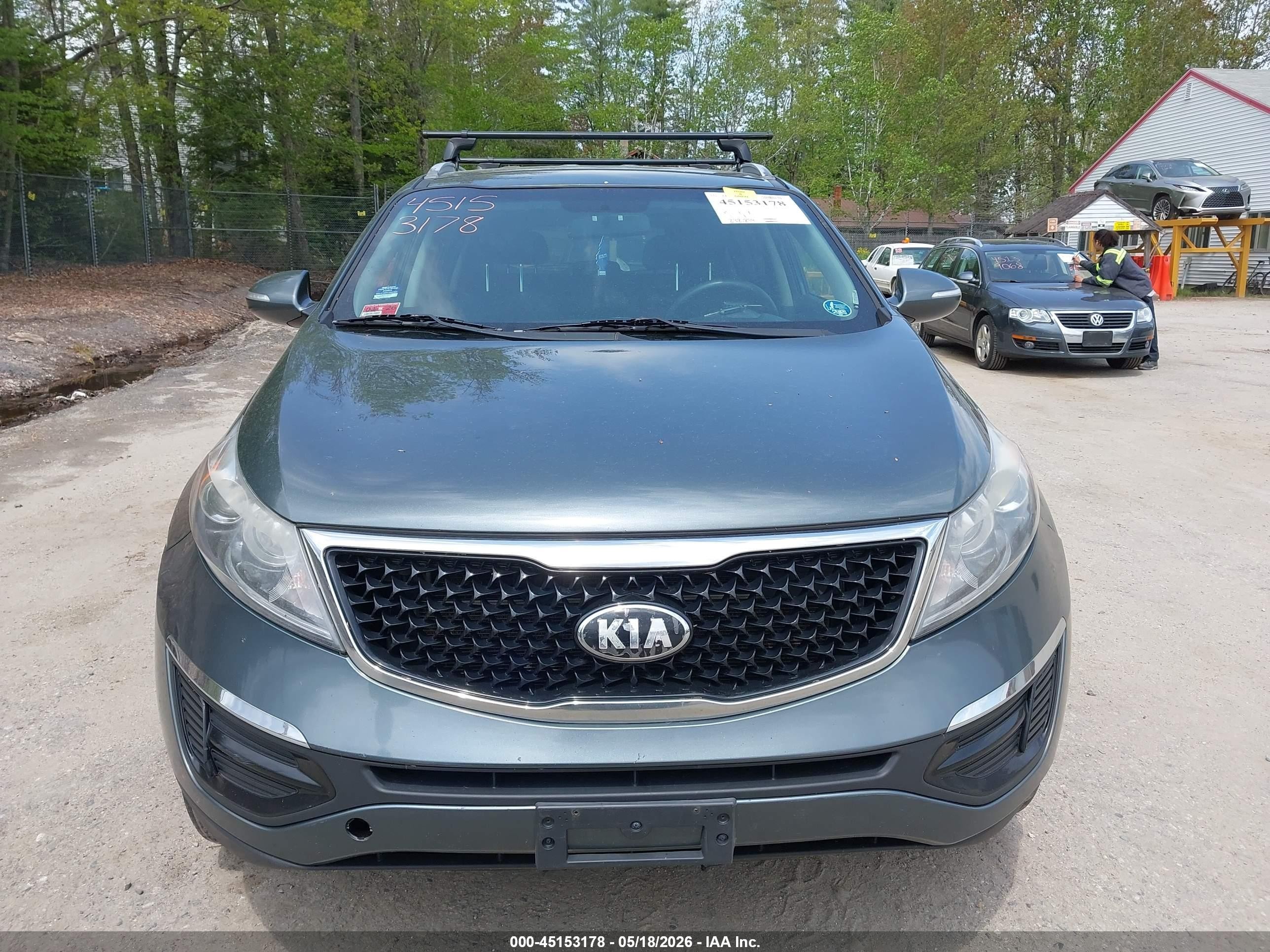 2014 Kia Sportage Lx Dark Blue vin: KNDPBCAC7E7564942