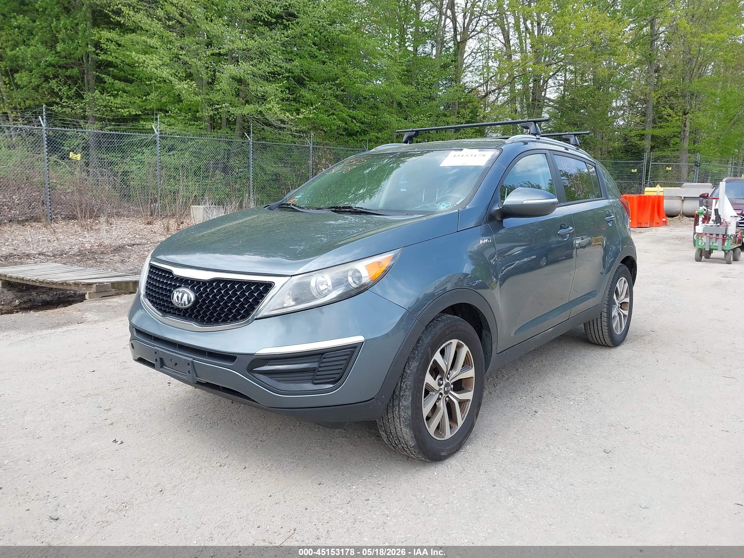 2014 Kia Sportage Lx Dark Blue vin: KNDPBCAC7E7564942