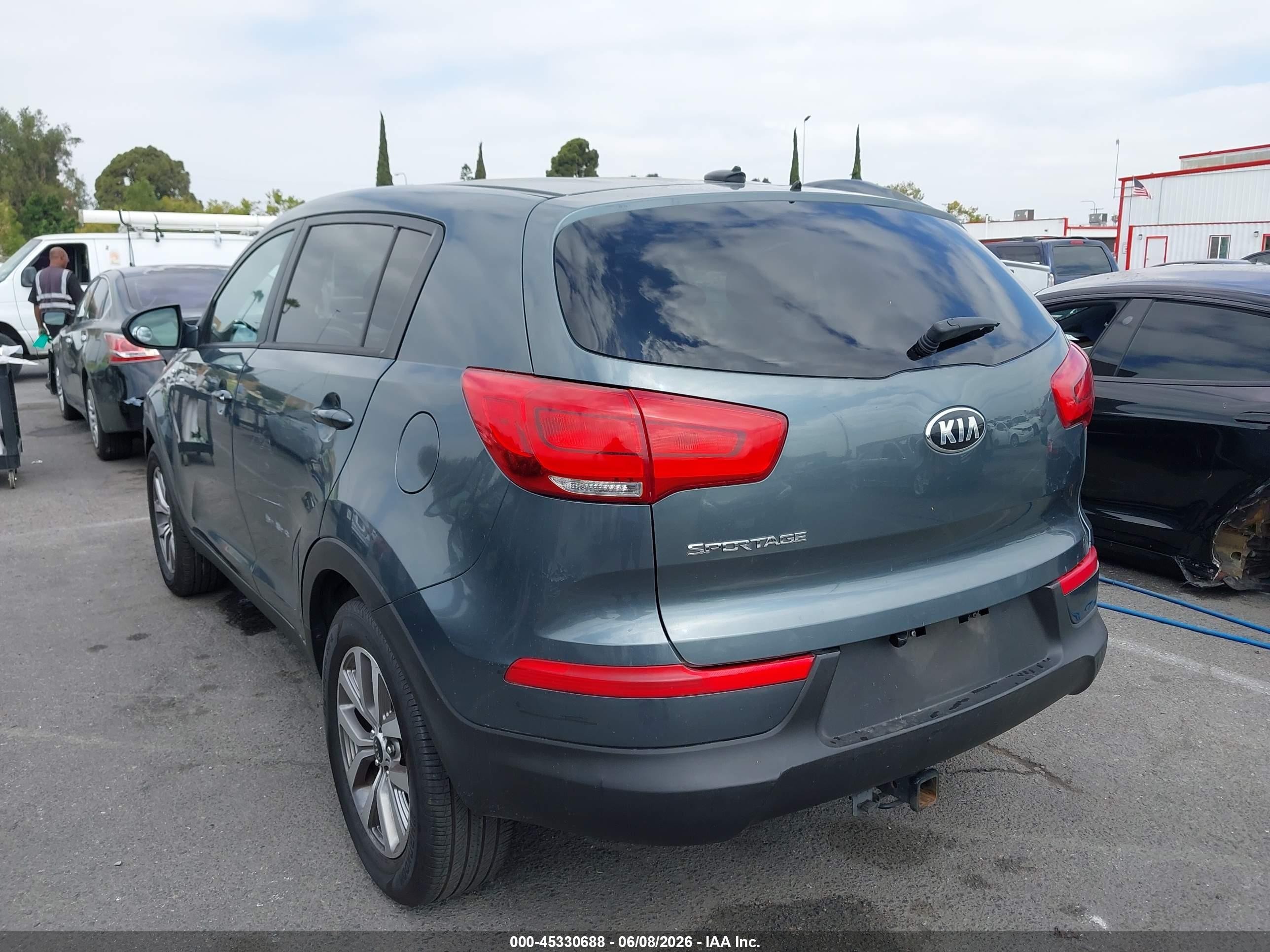 2014 Kia Sportage Lx Gray vin: KNDPBCAC7E7597794