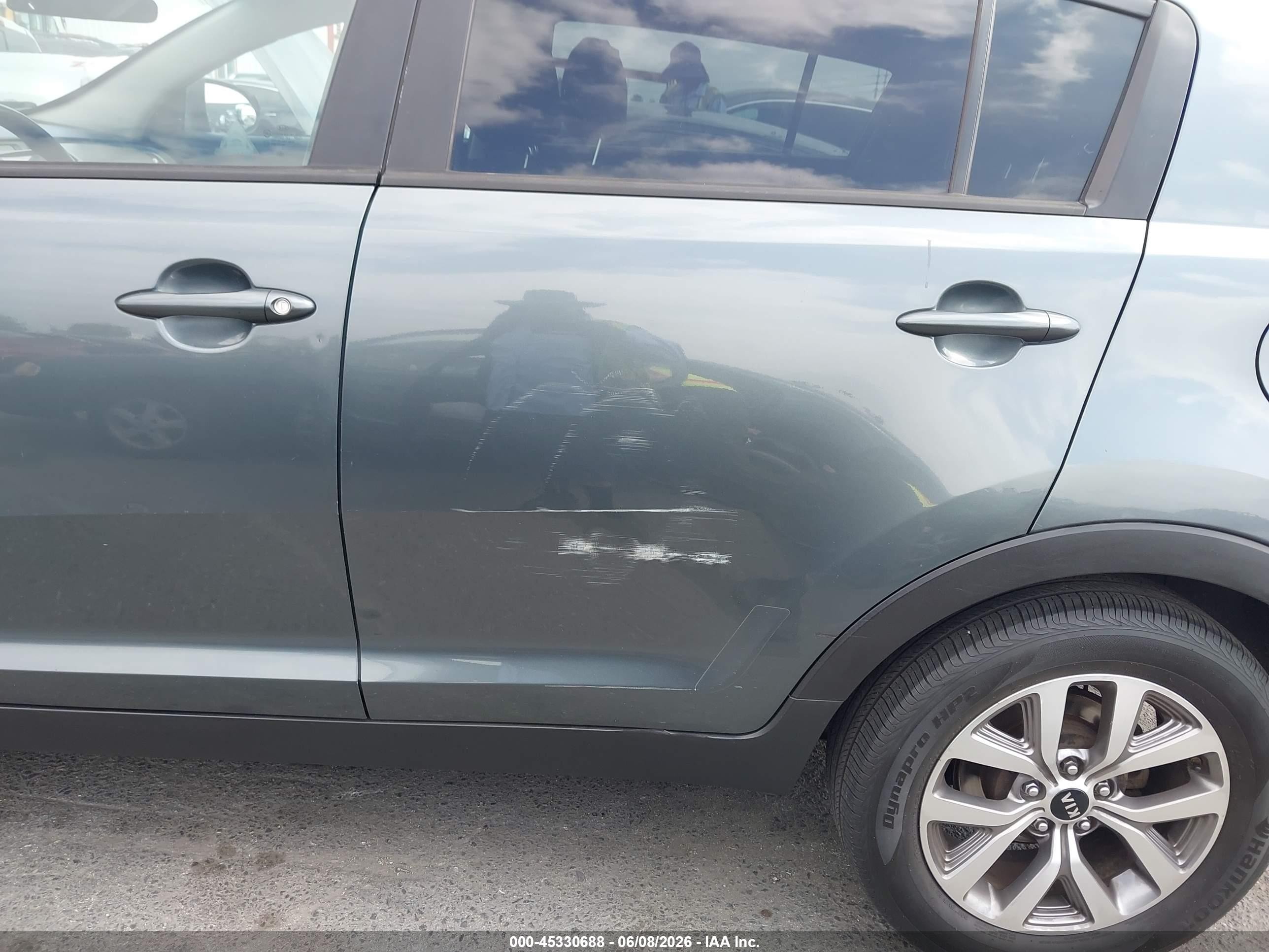 2014 Kia Sportage Lx Gray vin: KNDPBCAC7E7597794