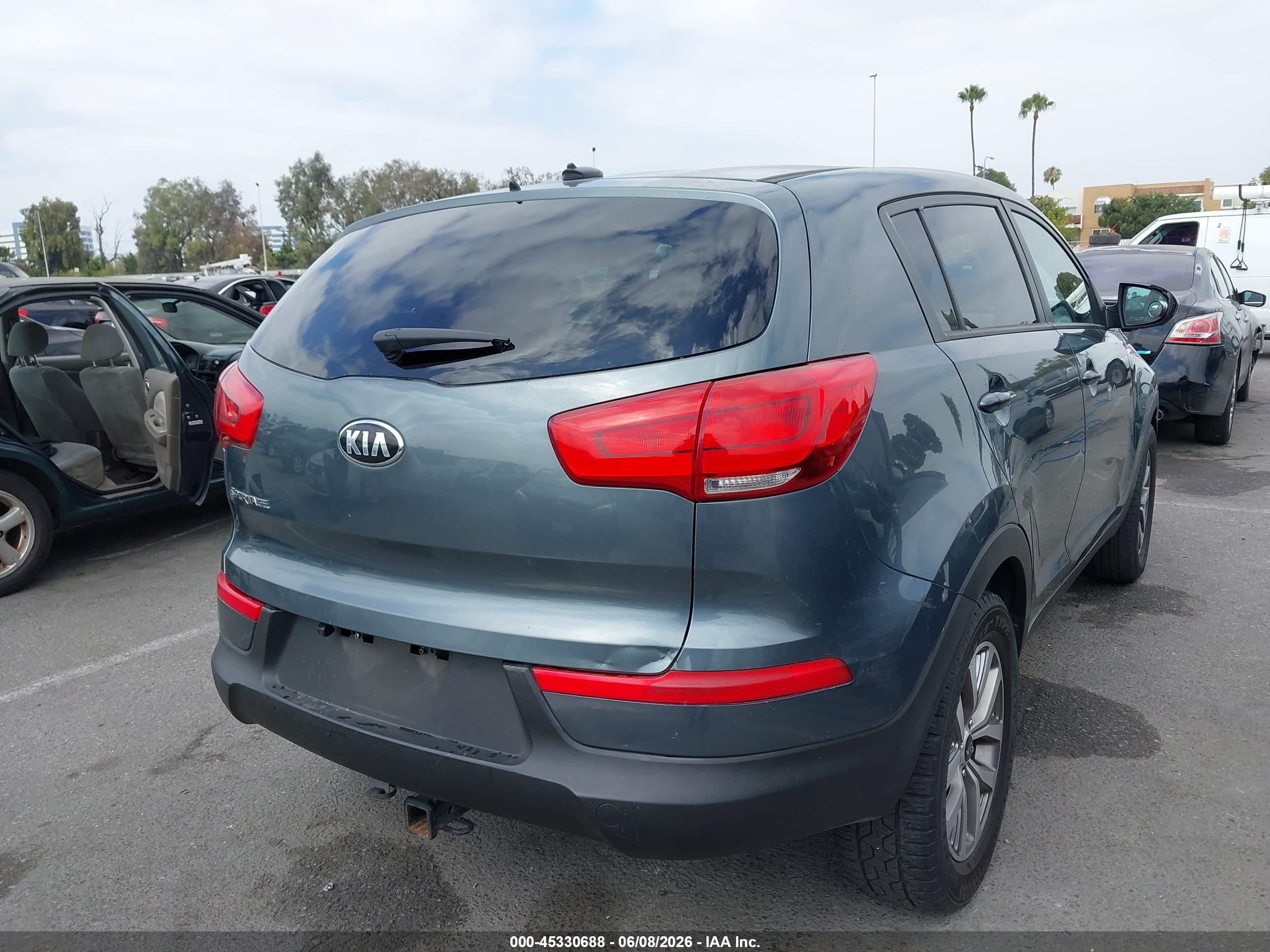 2014 Kia Sportage Lx Gray vin: KNDPBCAC7E7597794