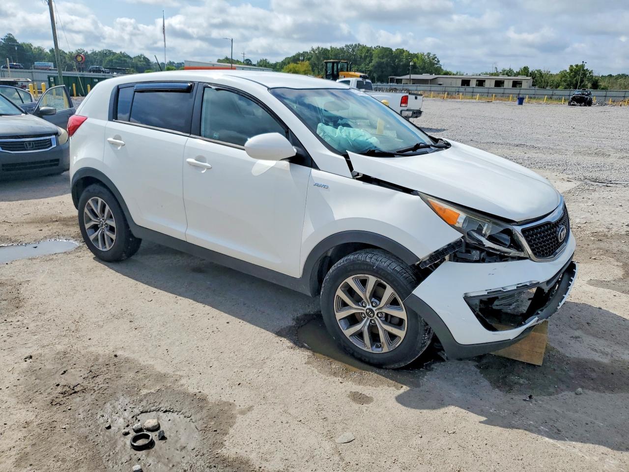 2014 Kia Sportage Lx White vin: KNDPBCAC7E7633466