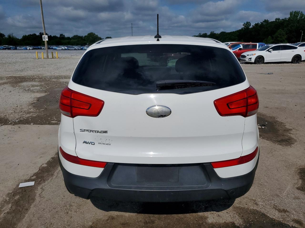 2014 Kia Sportage Lx White vin: KNDPBCAC7E7633466