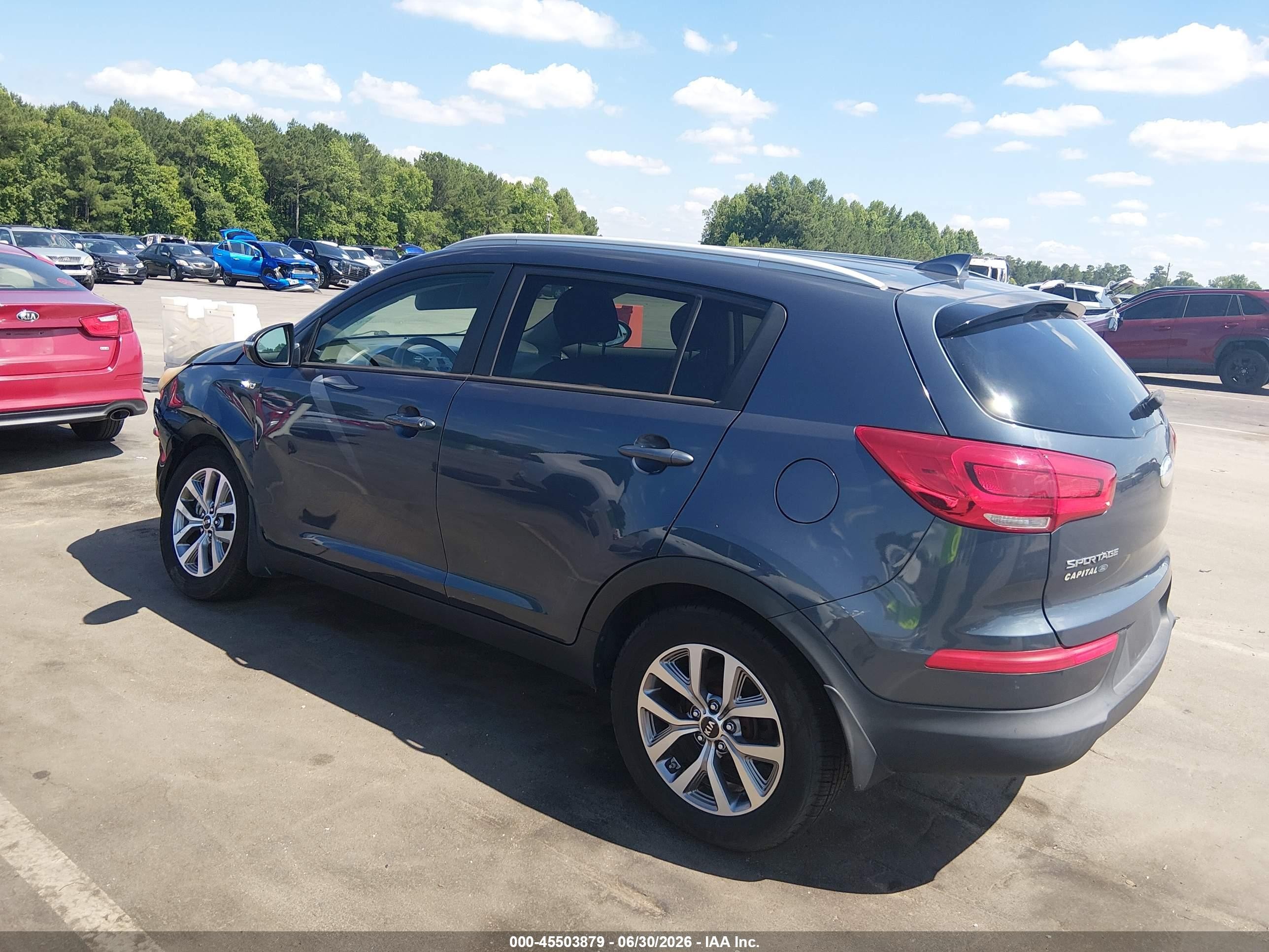 2015 Kia Sportage Lx Light Blue vin: KNDPBCAC7F7684127