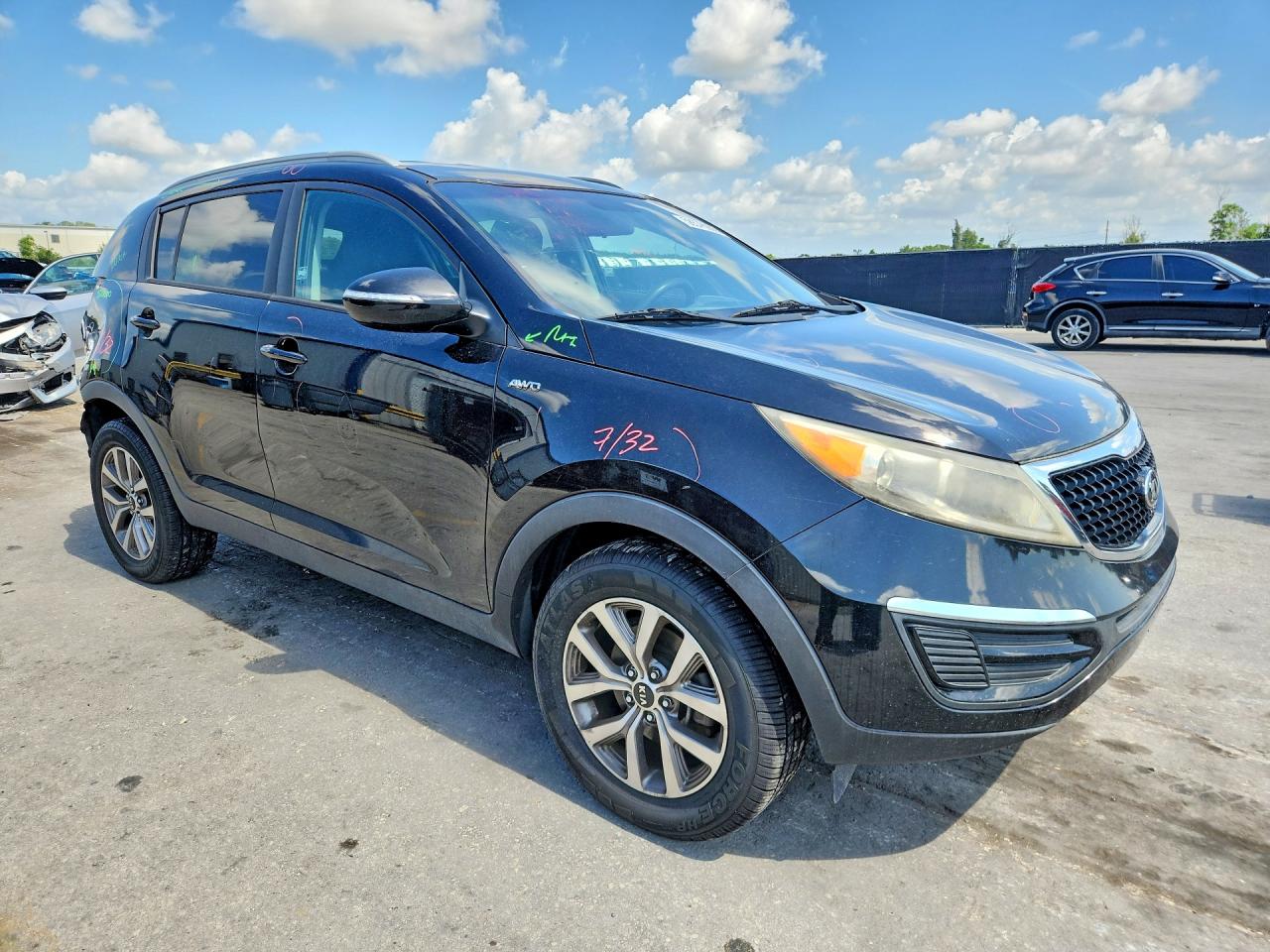 2015 Kia Sportage Lx Черный vin: KNDPBCAC7F7693765
