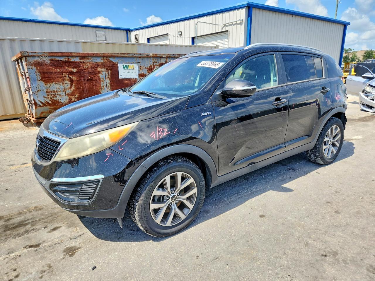 2015 Kia Sportage Lx Черный vin: KNDPBCAC7F7693765