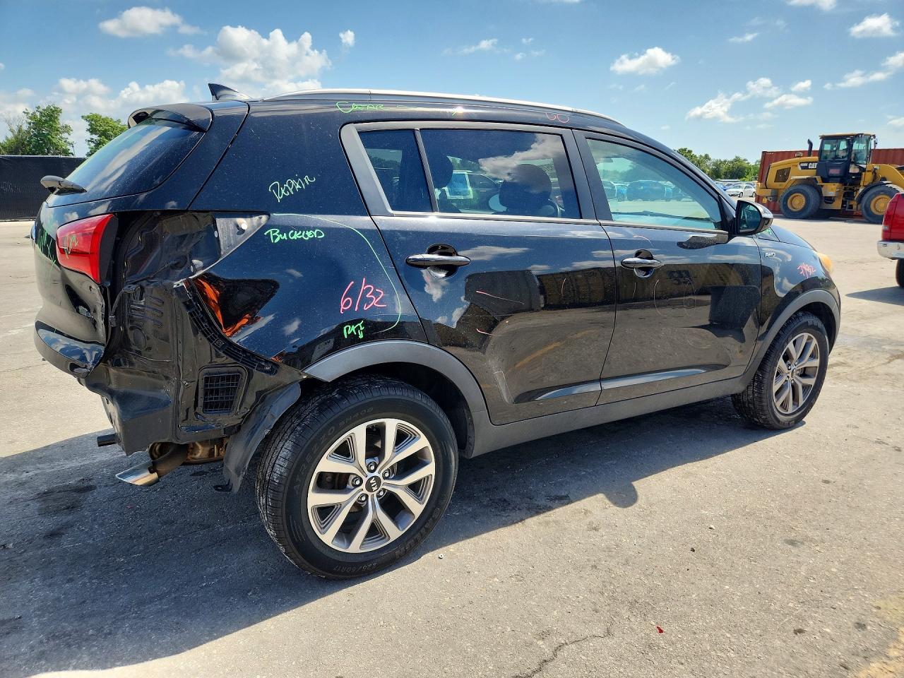 2015 Kia Sportage Lx Черный vin: KNDPBCAC7F7693765