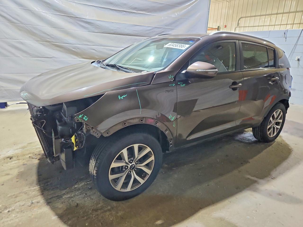2015 Kia Sportage Lx Brown vin: KNDPBCAC7F7726456